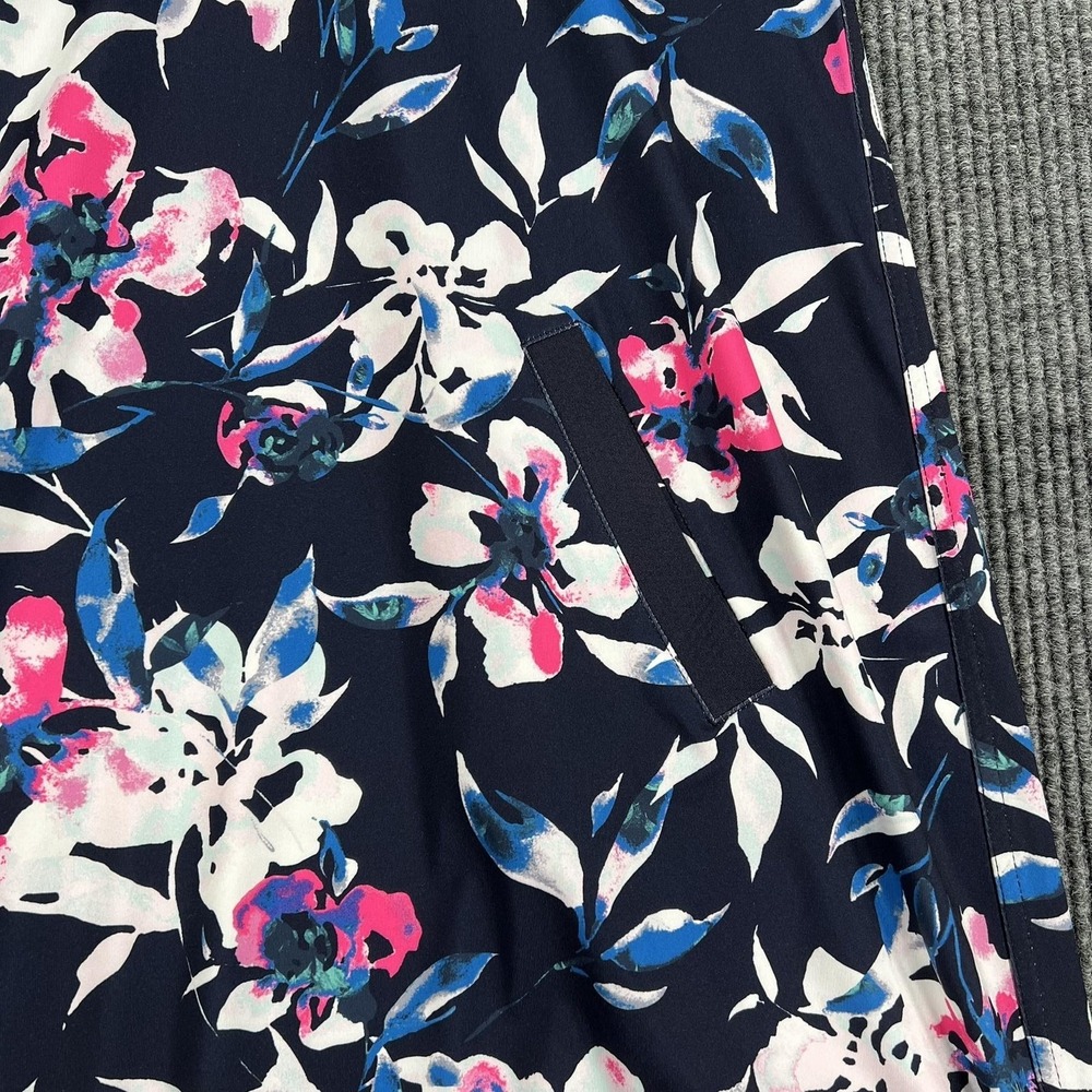 Jofit Navy Floral Sleeveless Polo Dress with Pink & White Accents - Picture 6 of 16